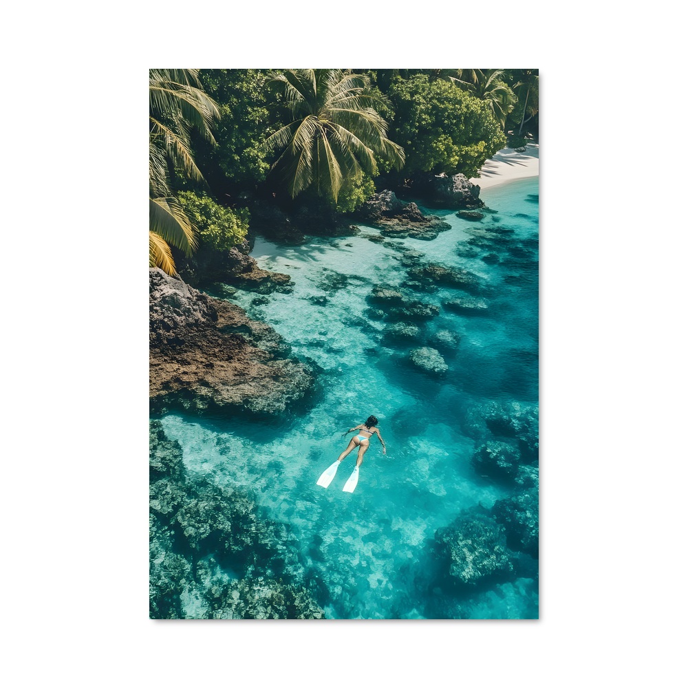 Poster Plongée Paradisiaque